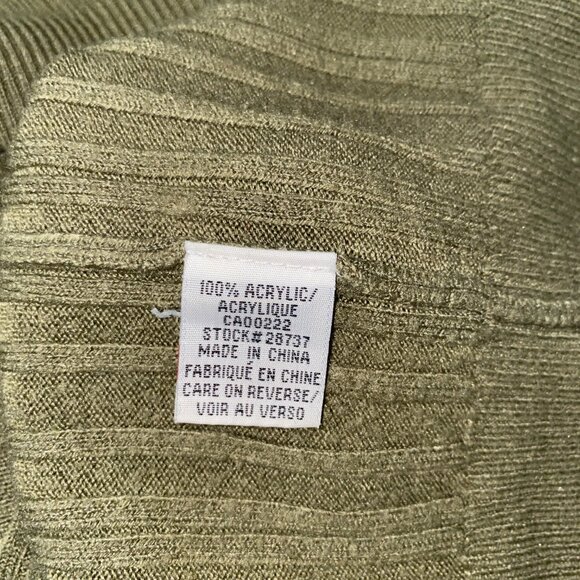 Soft Olive Green Crew-Neck Sweater - Picture 7 of 7